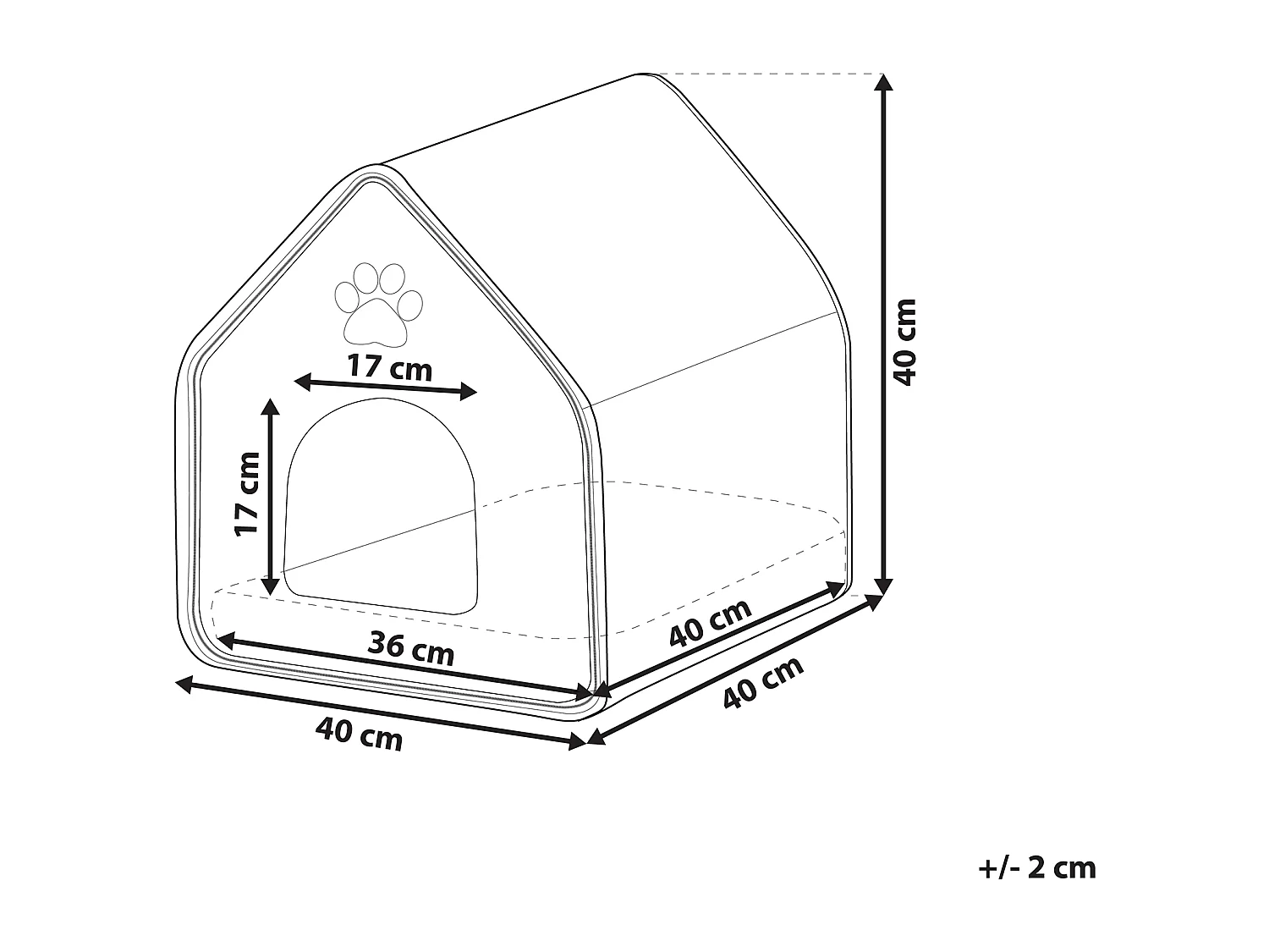 Weiches Tierbett Filz dunkelgrau 40x40 cm für kleine Tiere Jangi