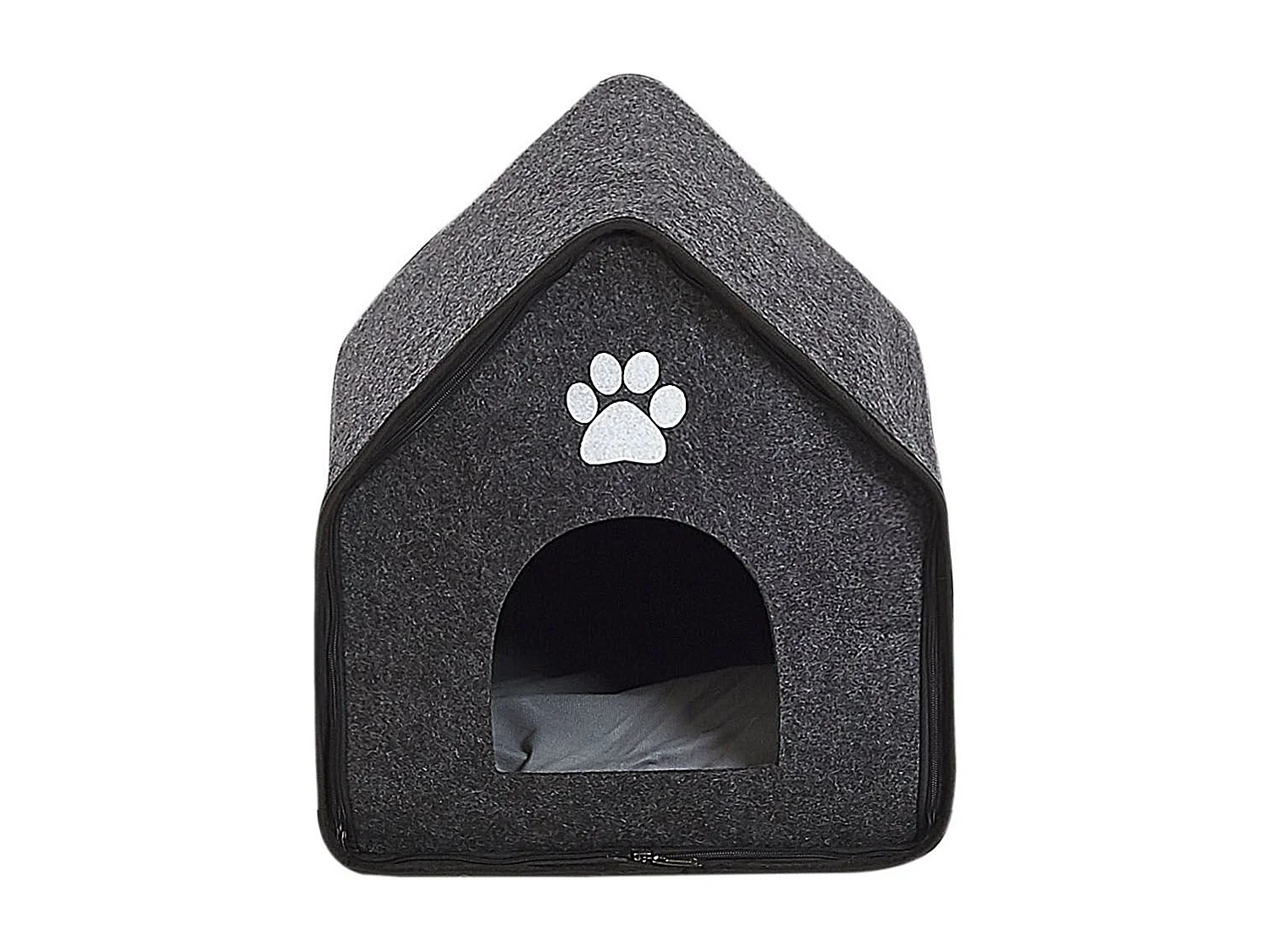 Weiches Tierbett Filz dunkelgrau 40x40 cm für kleine Tiere Jangi