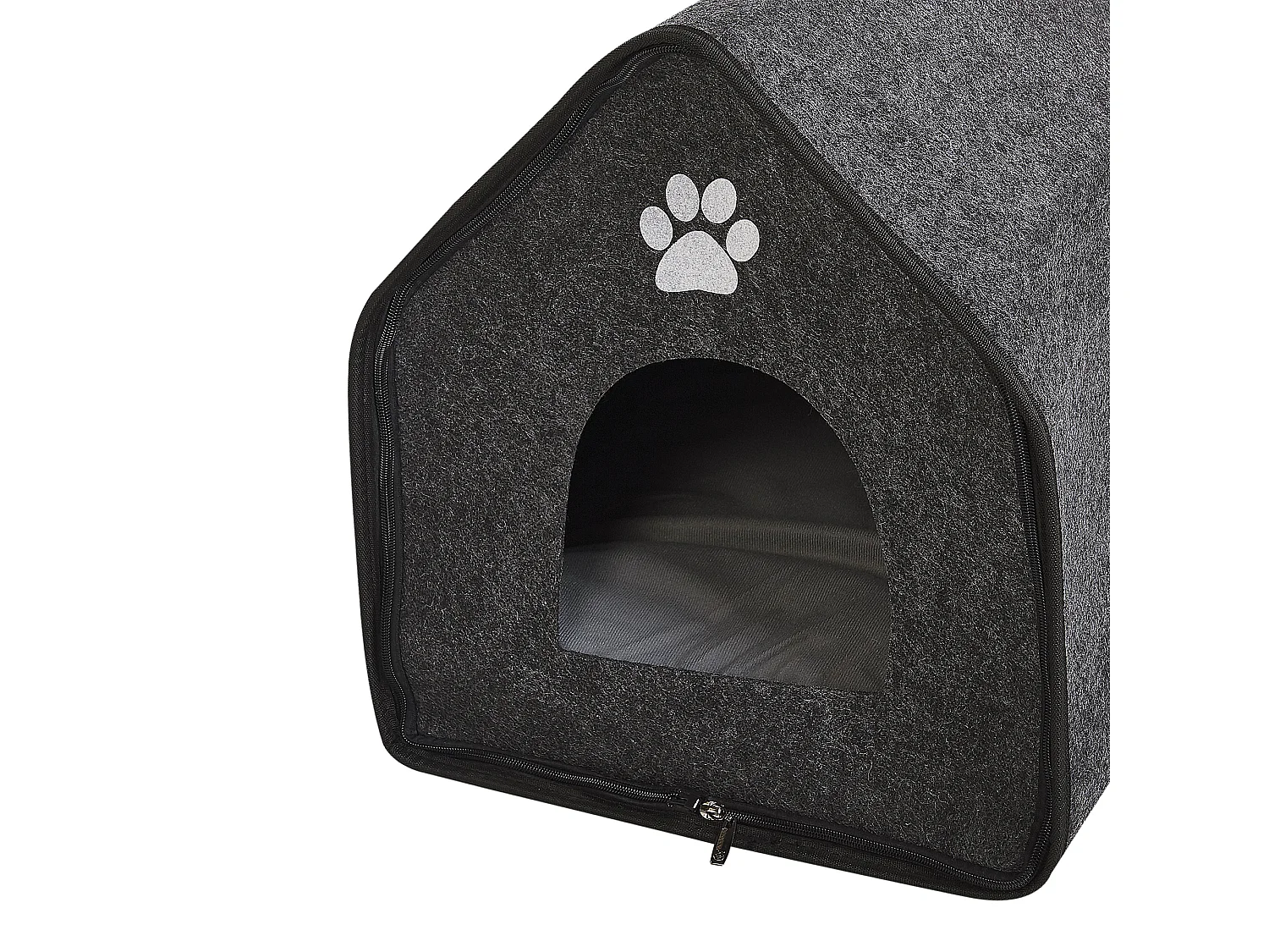 Weiches Tierbett Filz dunkelgrau 40x40 cm für kleine Tiere Jangi