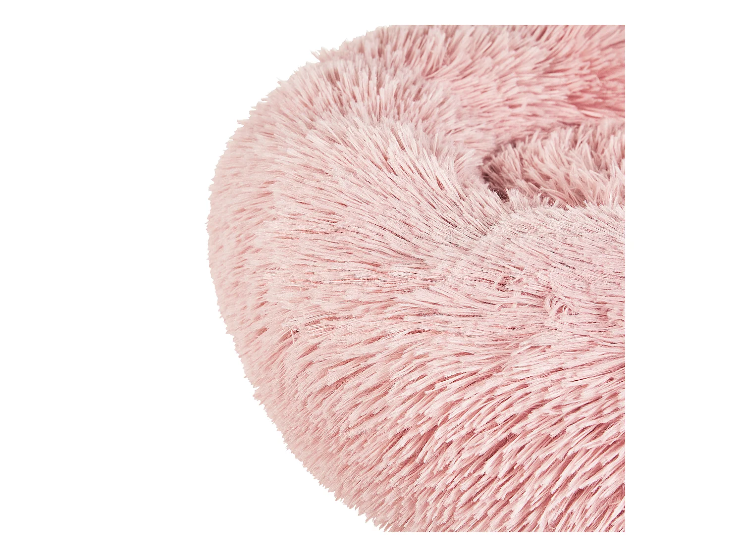 Kuscheliges Tierbett oval für Hunde Katzen Polyester rosa ⌀ 50 cm Kulu