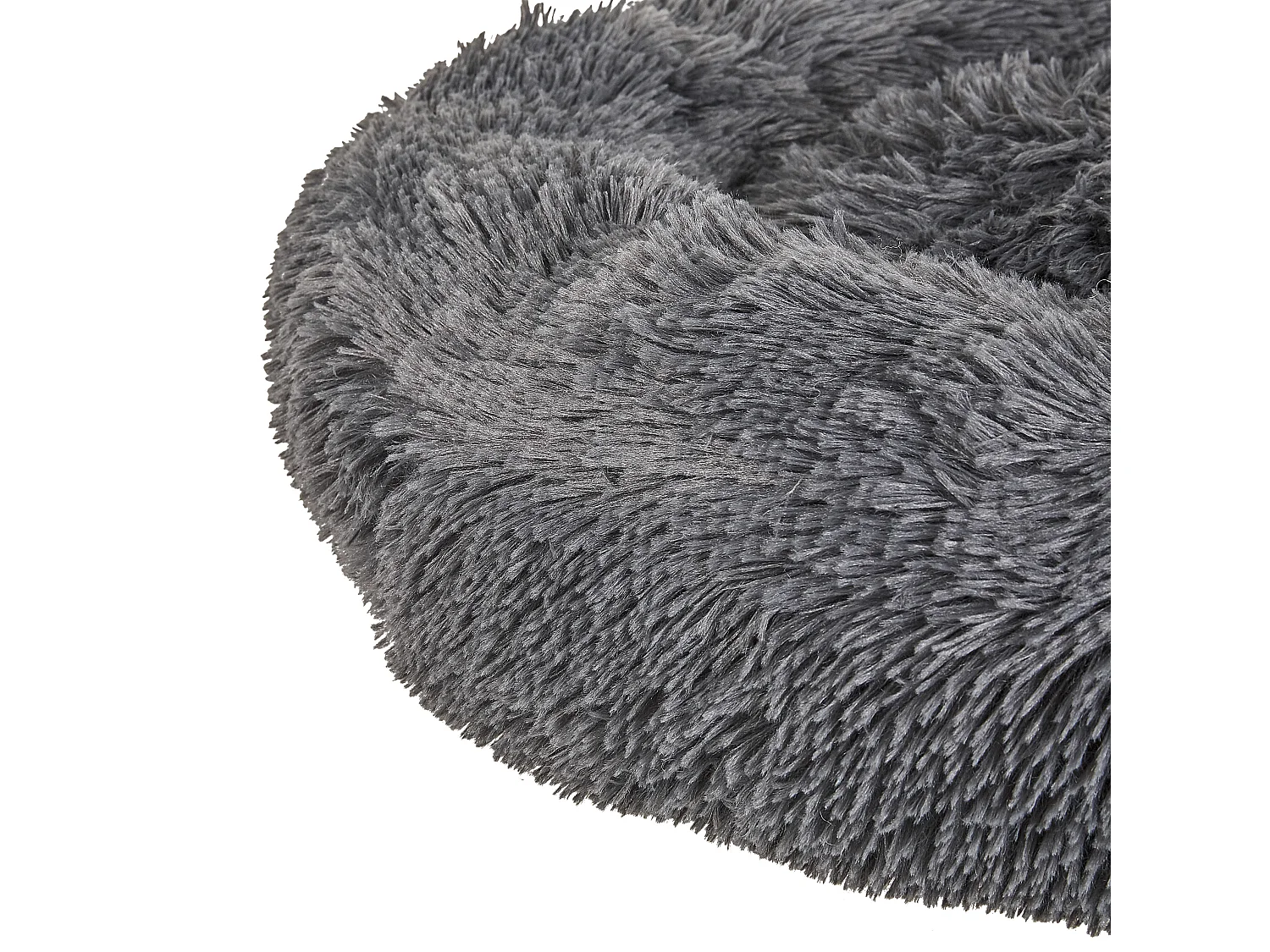 Lit pour animal KULU Fourrure synthétique Gris foncé