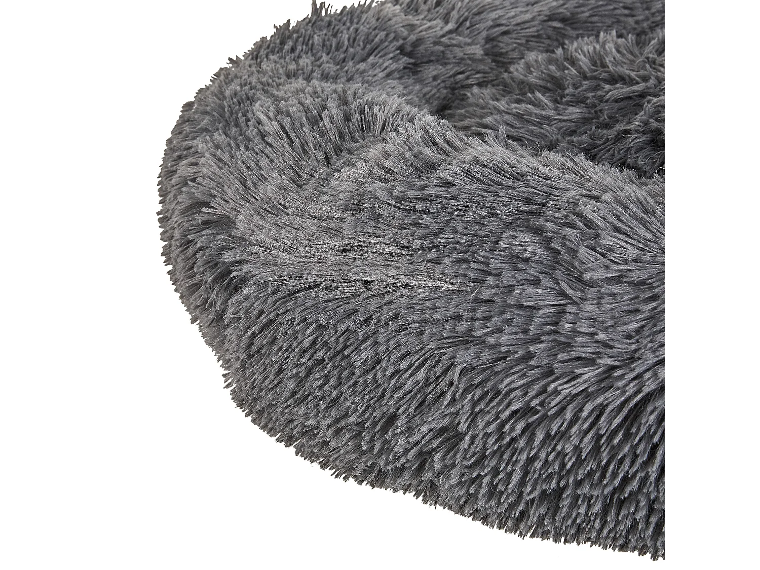 Lit pour animal KULU Fourrure synthétique Gris foncé