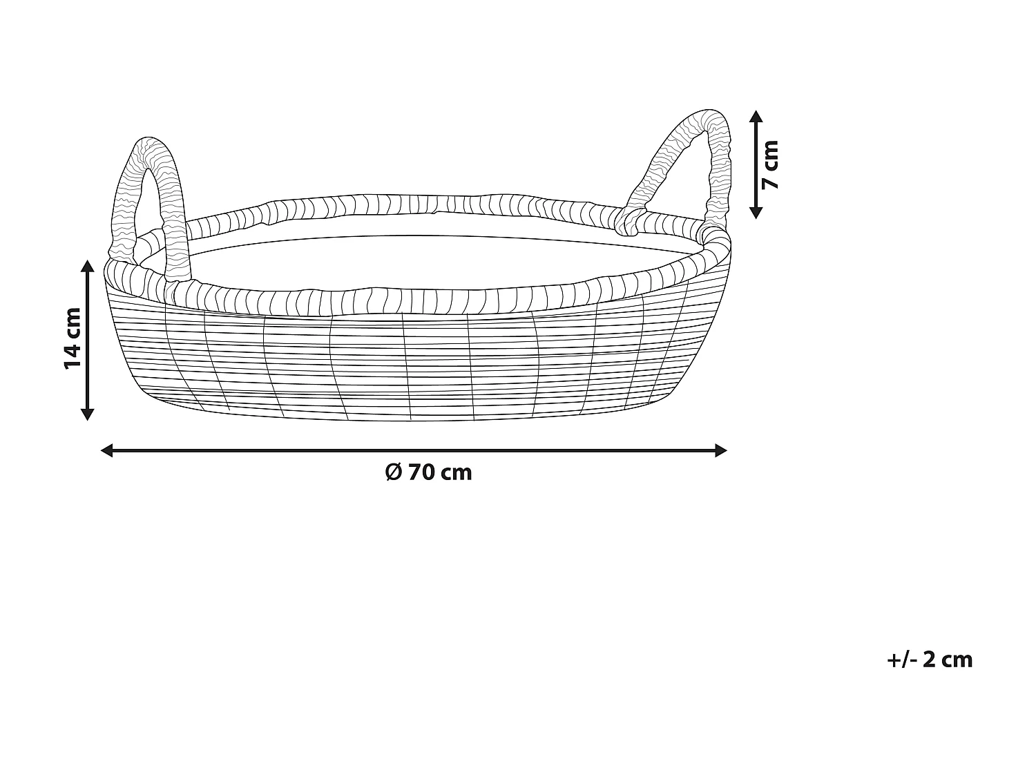 Dierenbedje DALAMAN Katoen Grijs