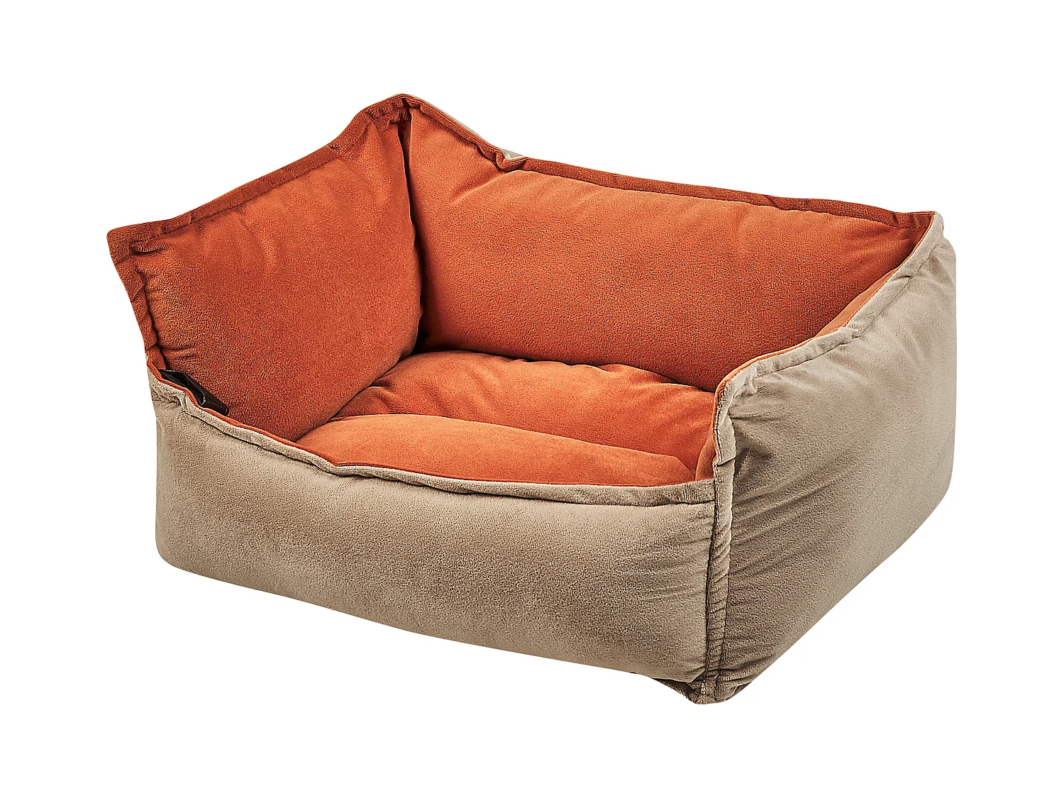 Dierenbedje IZMIR Fluweel Oranje Beige