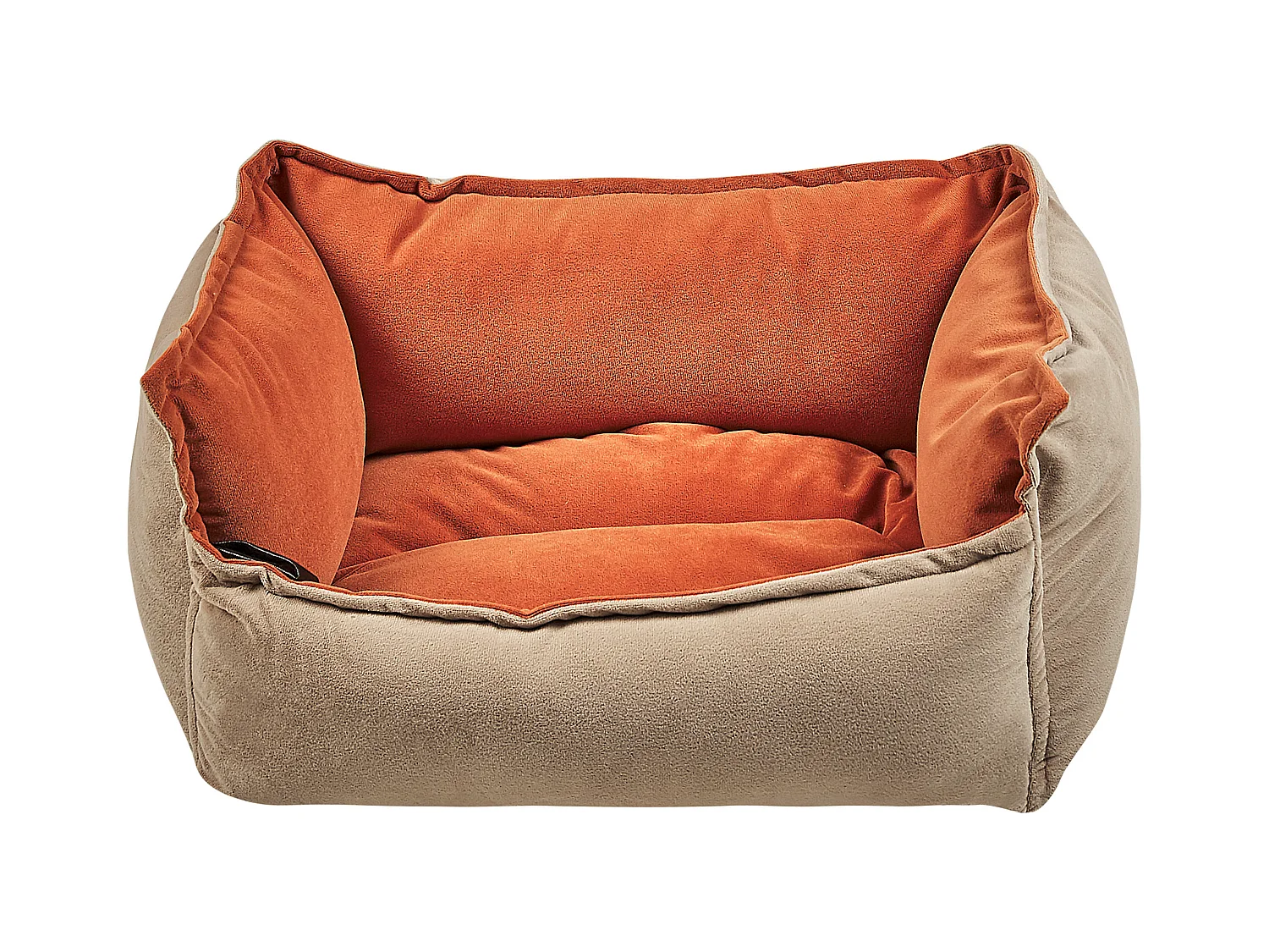 Dierenbedje IZMIR Fluweel Oranje Beige