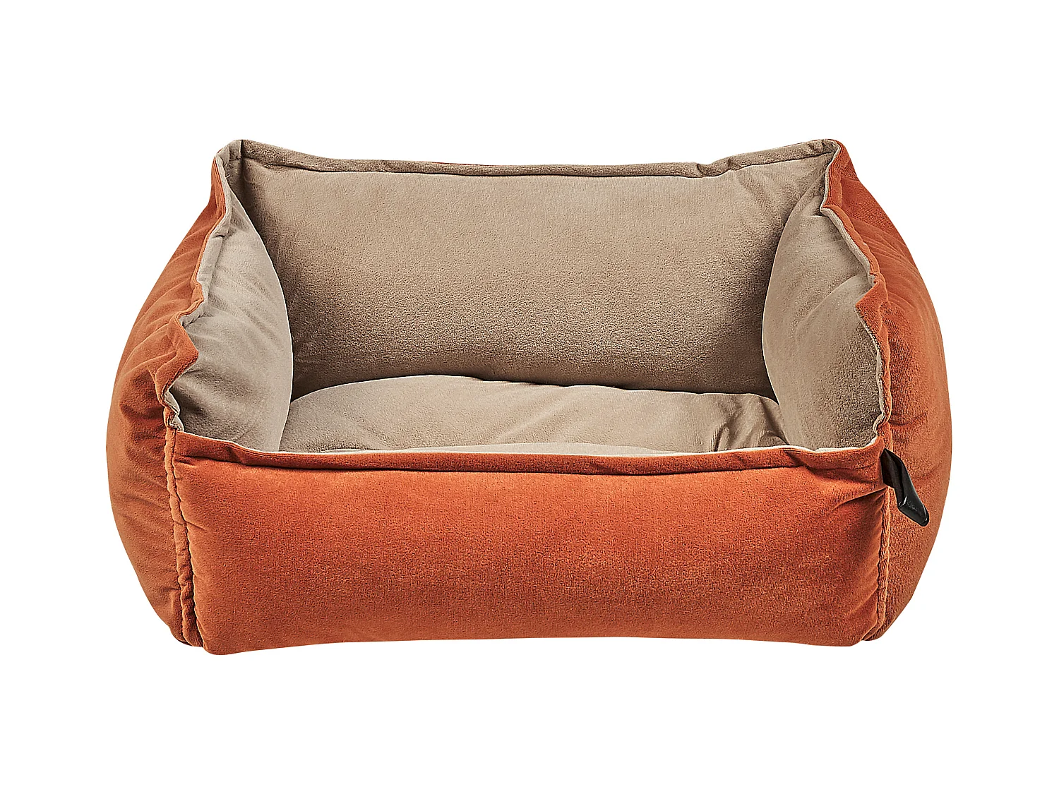 Dierenbedje IZMIR Fluweel Oranje Beige