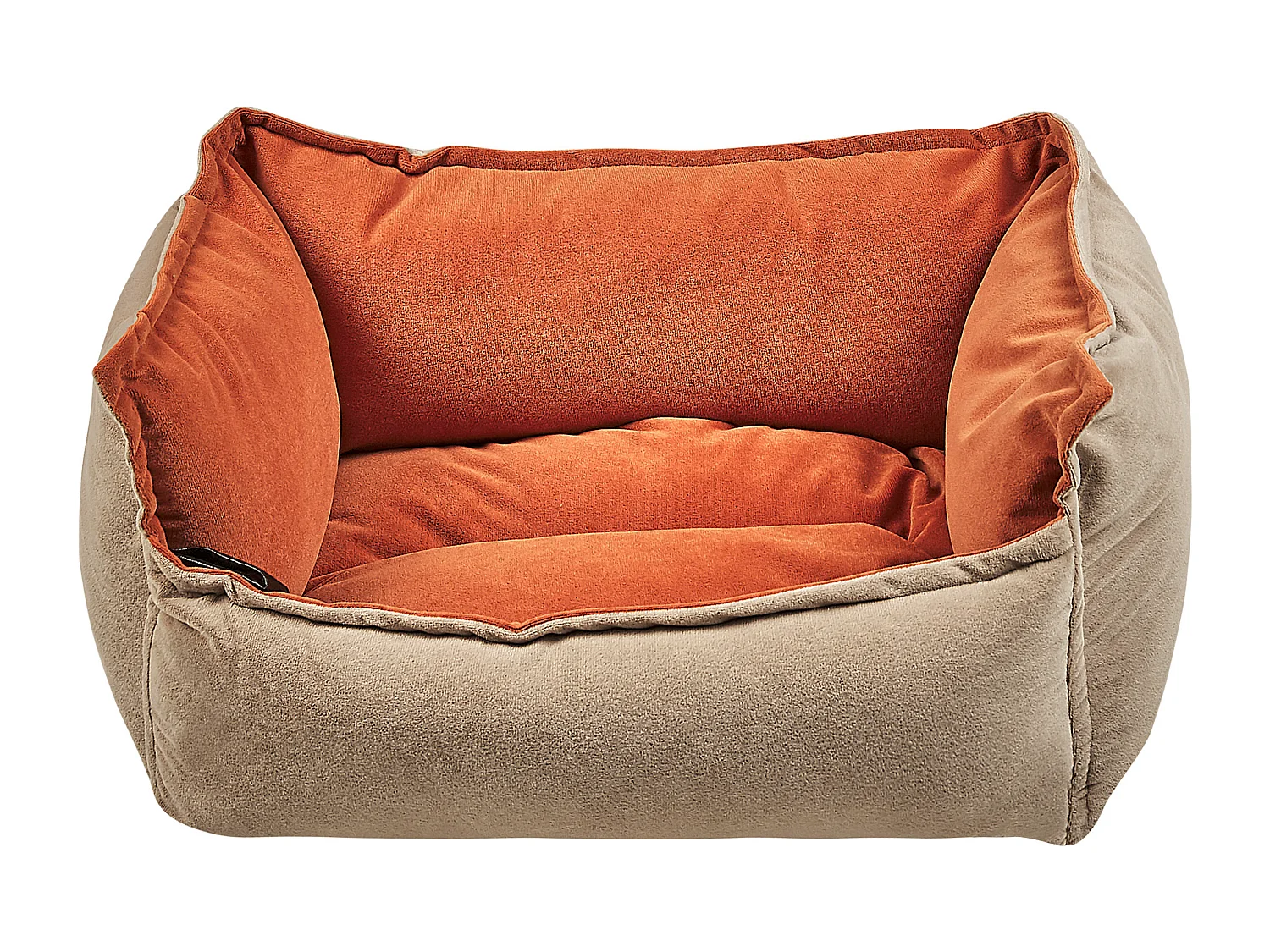 Dierenbedje IZMIR Fluweel Oranje Beige
