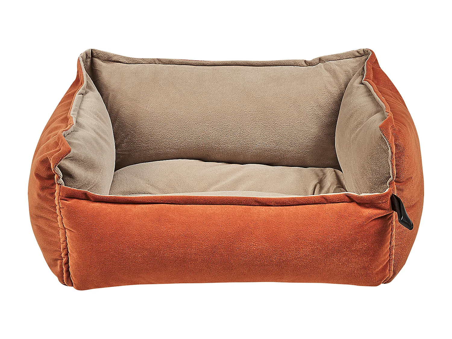 Dierenbedje IZMIR Fluweel Oranje Beige