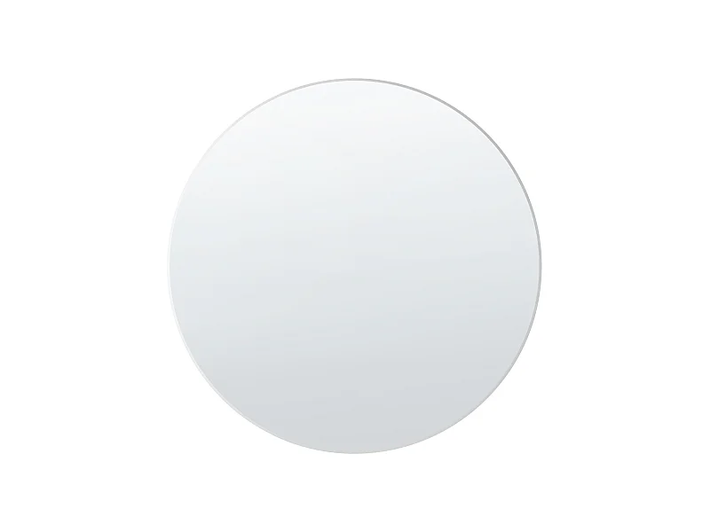 Runder Wandspiegel mit silberfarbener Rahmen 80 x 80 cm Annemasse