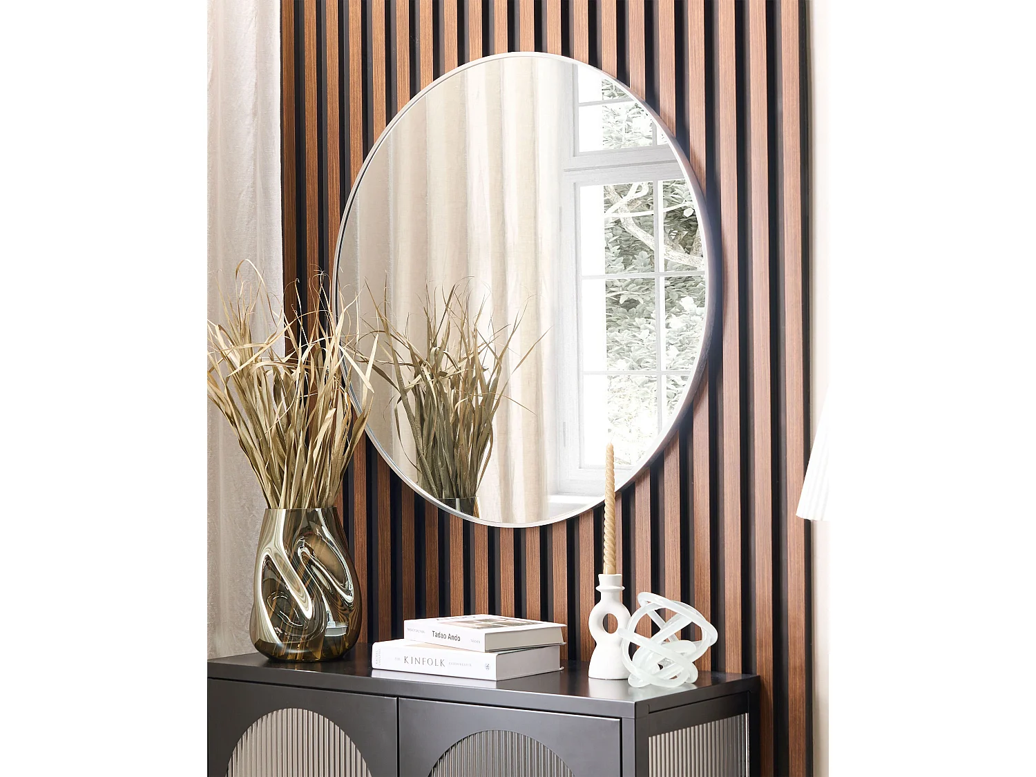 Miroir ANNEMASSE 80 cm 80 cm Métal Argenté