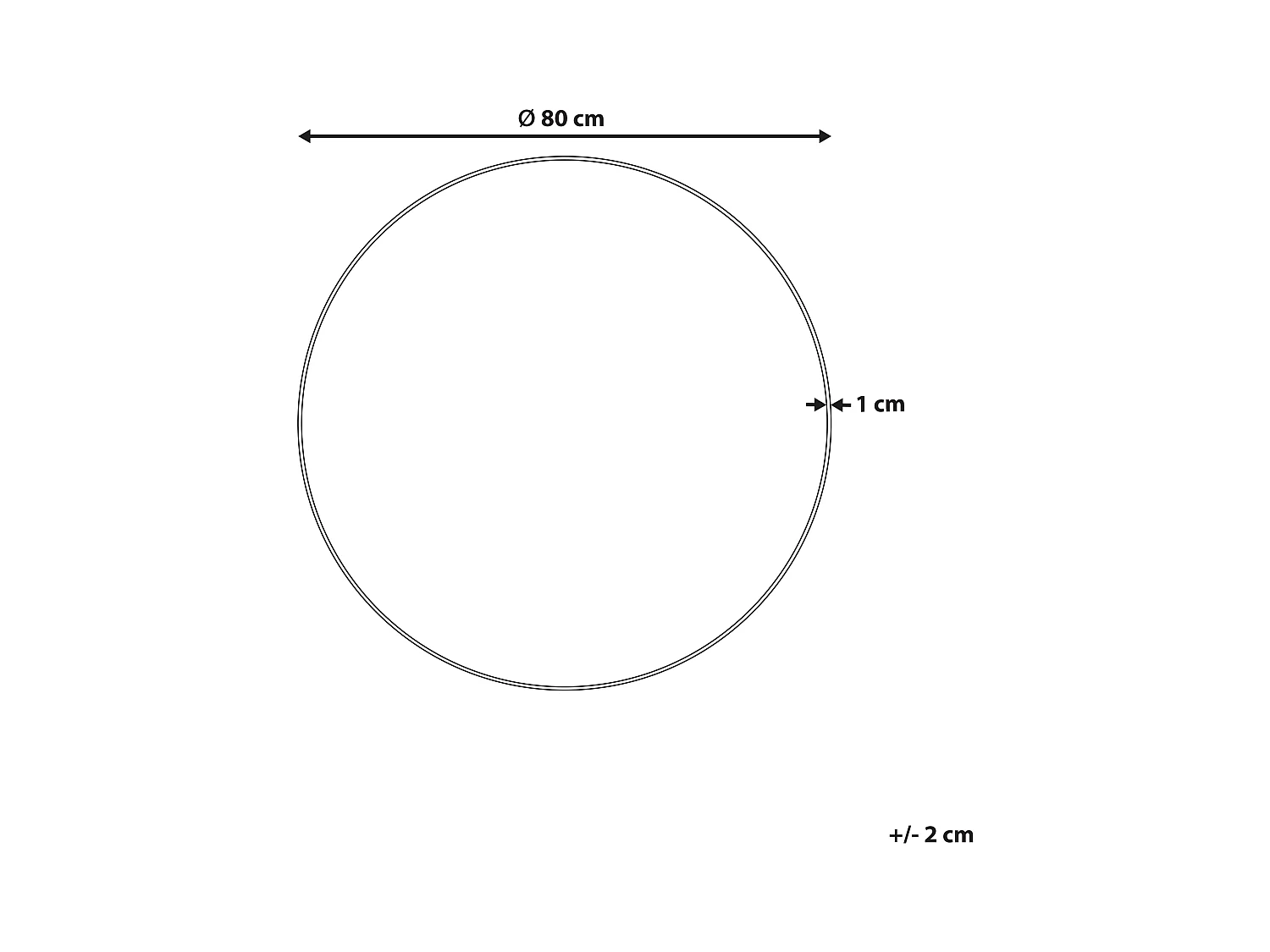 Wandspiegel ANNEMASSE 80 cm 80 cm Metaal Zwart