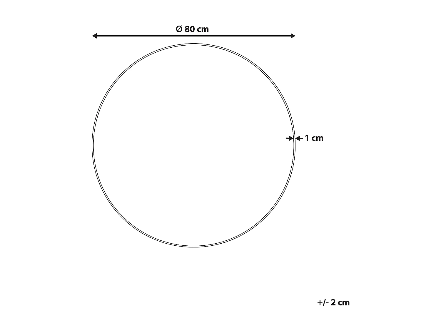 Wandspiegel ANNEMASSE 80 cm 80 cm Metaal Zwart
