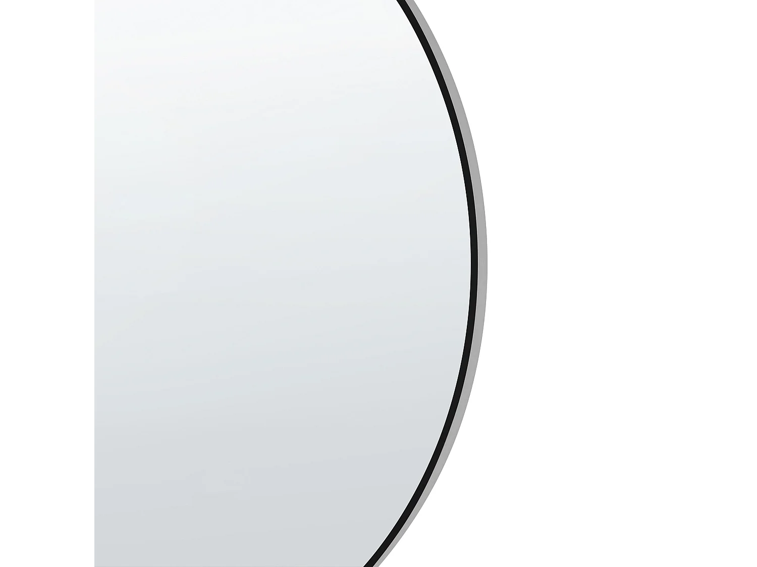 Miroir ANNEMASSE 80 cm 80 cm Métal Noir