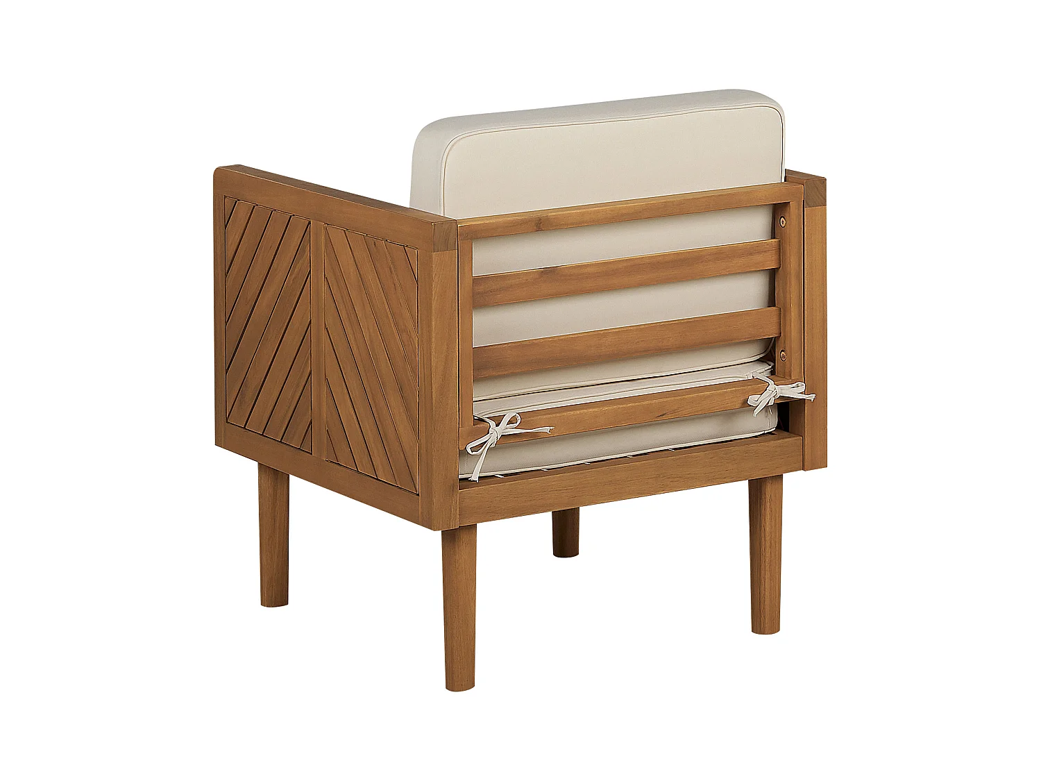 Set salotto da giardino con tavolo e pouf 5 posti BARATTI Legno d'acacia Marrone