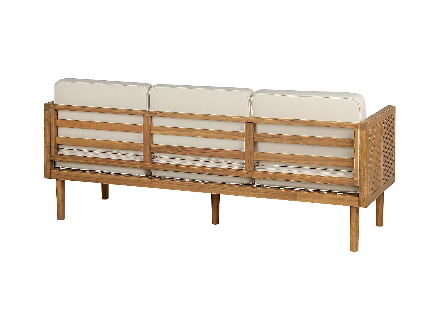 Set salotto da giardino con tavolo e pouf 5 posti BARATTI Legno d'acacia Marrone