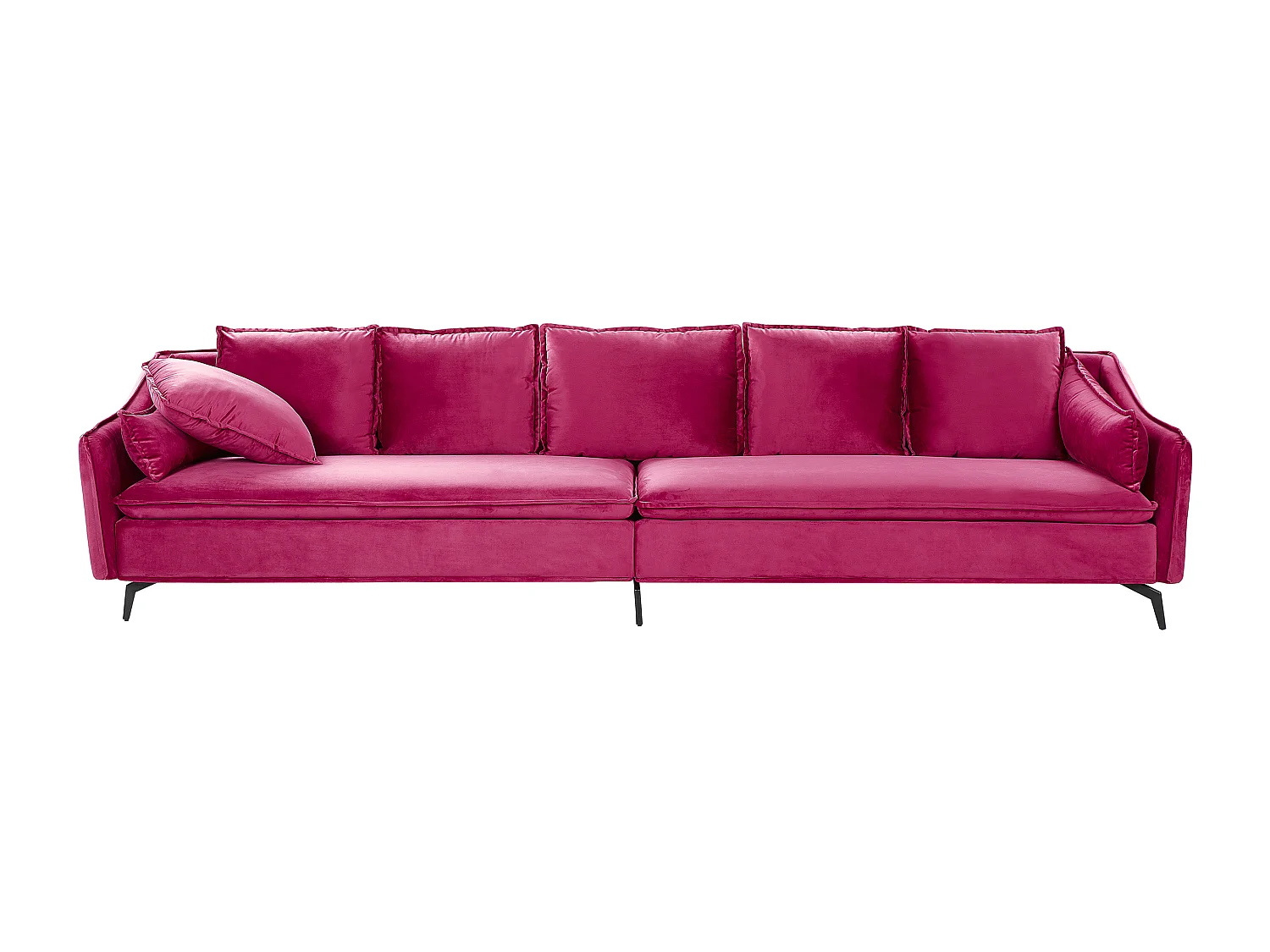 Divano 4 posti velluto rosa fucsia AURE