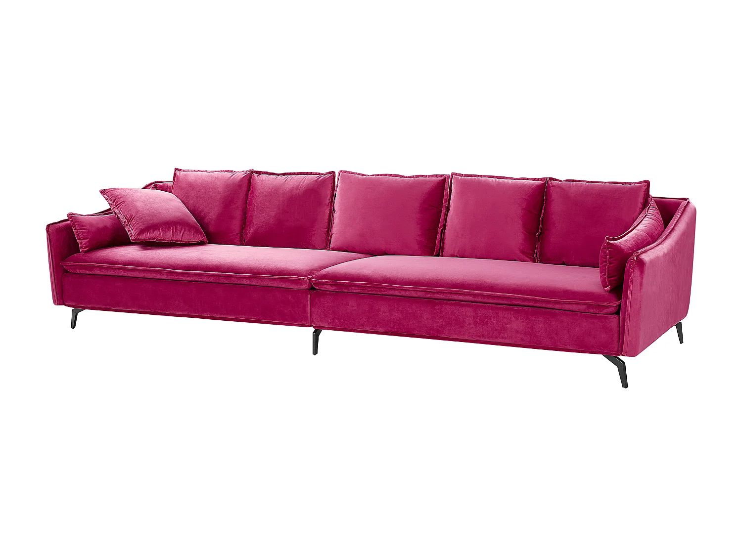Divano 4 posti velluto rosa fucsia AURE