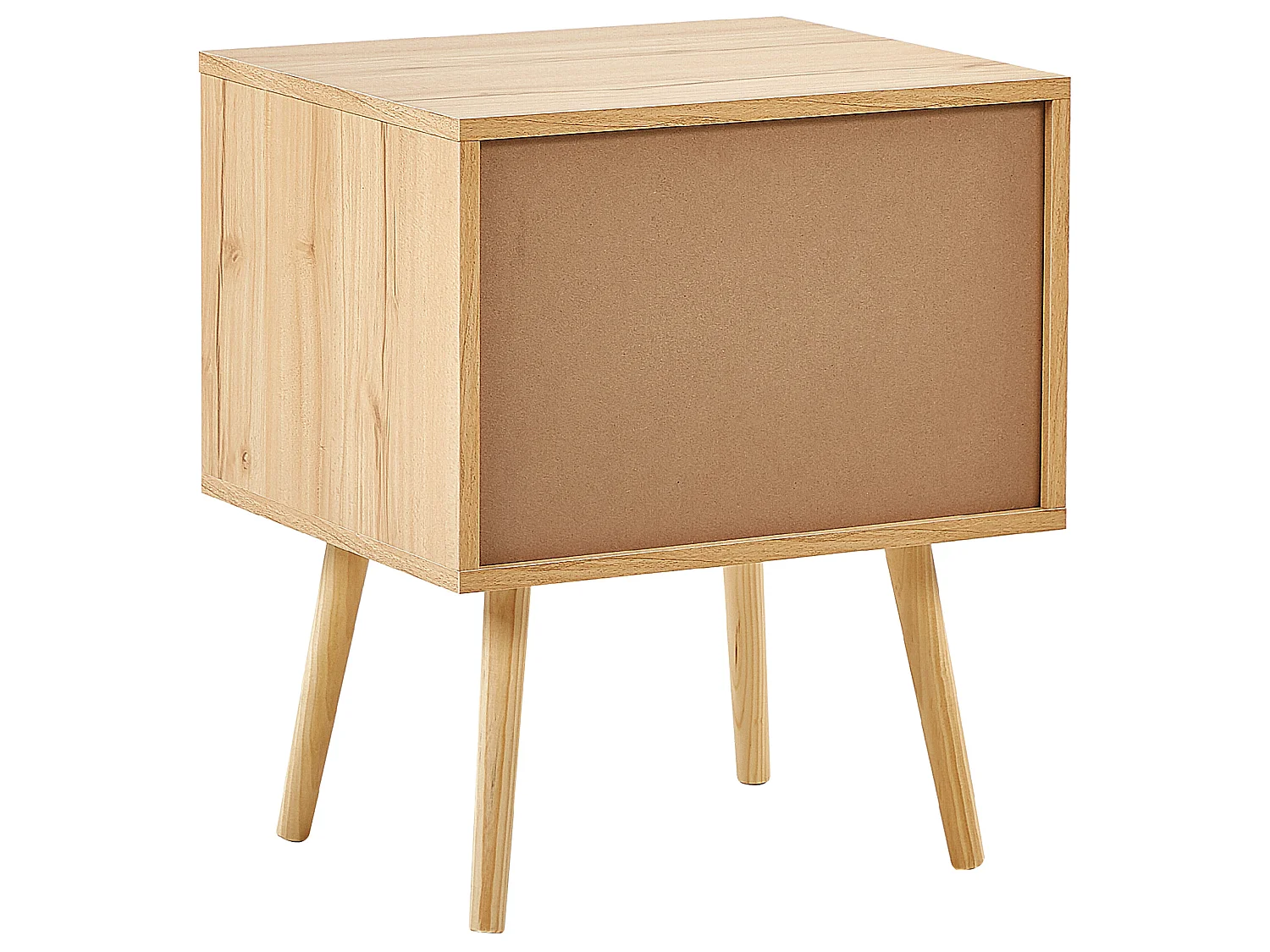 2 Drawer Bedside Table PEROTE Rattan Light Brown