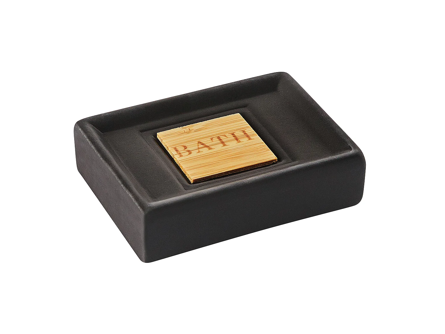 Conjunto de 4 acessórios para a casa de banho KOUROU Cerâmica Preto