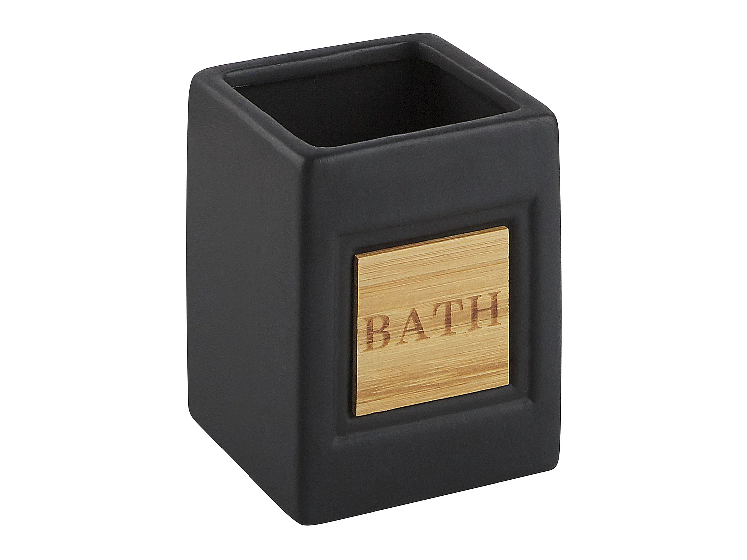 Conjunto de 4 accesorios de baño KOUROU Cerámica Negro