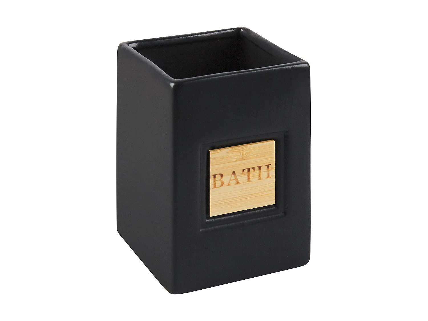 Conjunto de 4 accesorios de baño KOUROU Cerámica Negro