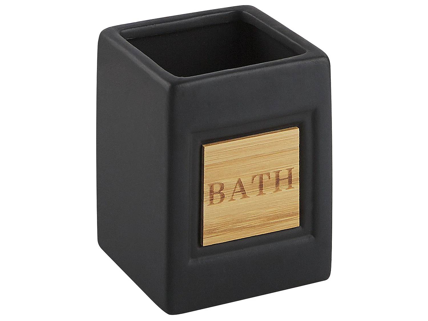 Set de 4 accessoires de salle de bain KOUROU Céramique Noir