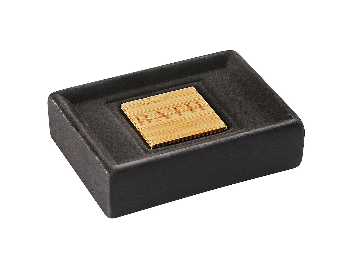 Badaccessoires Set 4-teilig KOUROU Keramik Schwarz