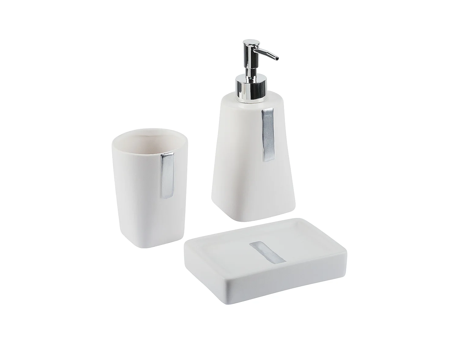 Conjunto de 3 acessórios para a casa de banho SONANA Cerâmica Creme claro