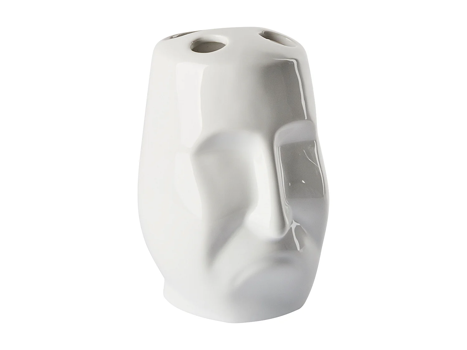 Conjunto de 4 acessórios para a casa de banho BARINAS Cerâmica Branco