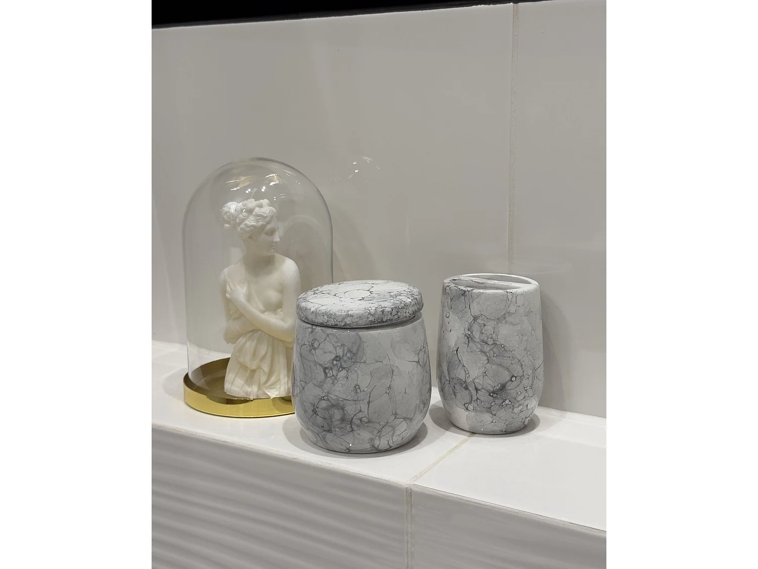Set de 6 accessoires de salle de bain CALLELA Céramique Blanc