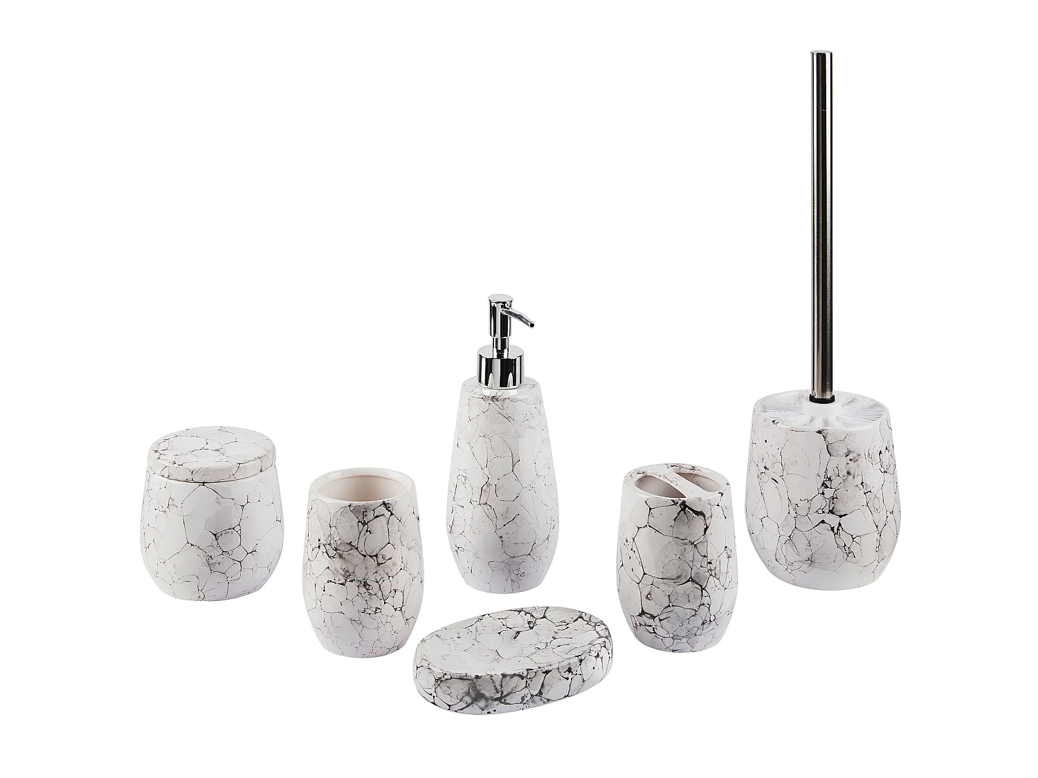 Set da 6 accessori per il bagno CALLELA Ceramica Bianco