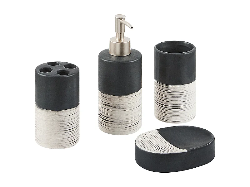 4-delige badkameraccessoireset CORO Keramiek Wit