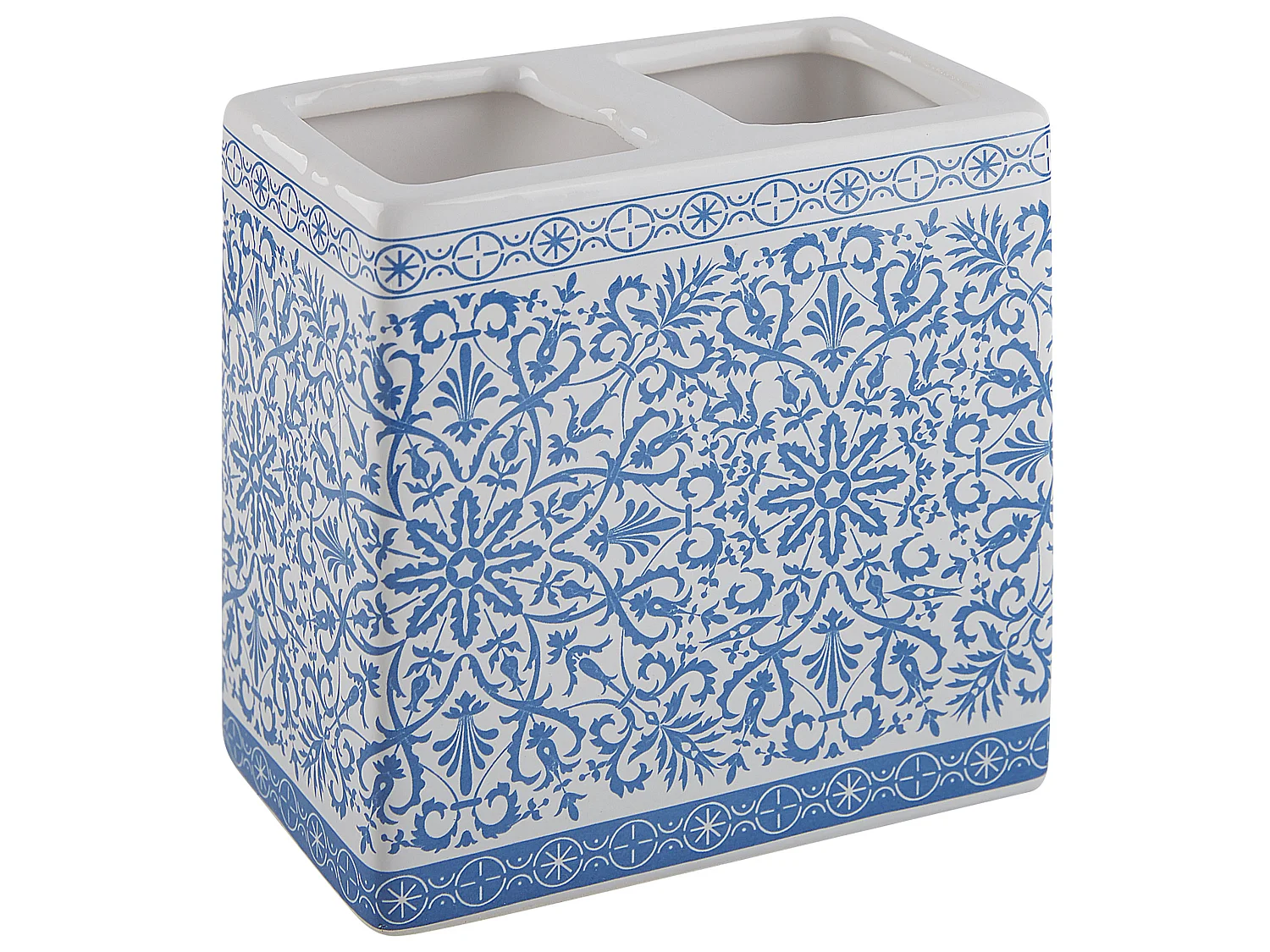 Badezimmer Set blau / weiß 3-teilig aus Naturstein Dolomit Carora