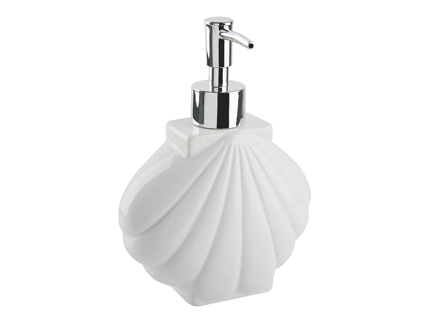 Badezimmer Set weiß 3-teilig aus Naturstein Dolomit mit Muschel-Design Shell