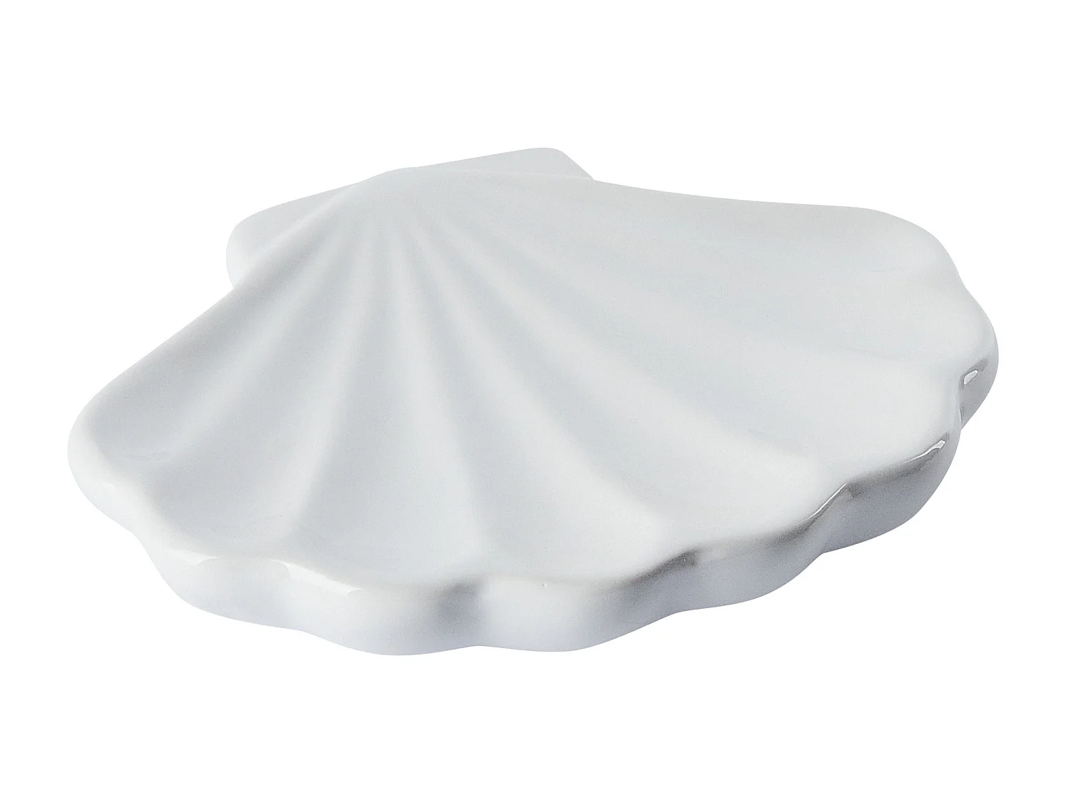 Badezimmer Set weiß 3-teilig aus Naturstein Dolomit mit Muschel-Design Shell