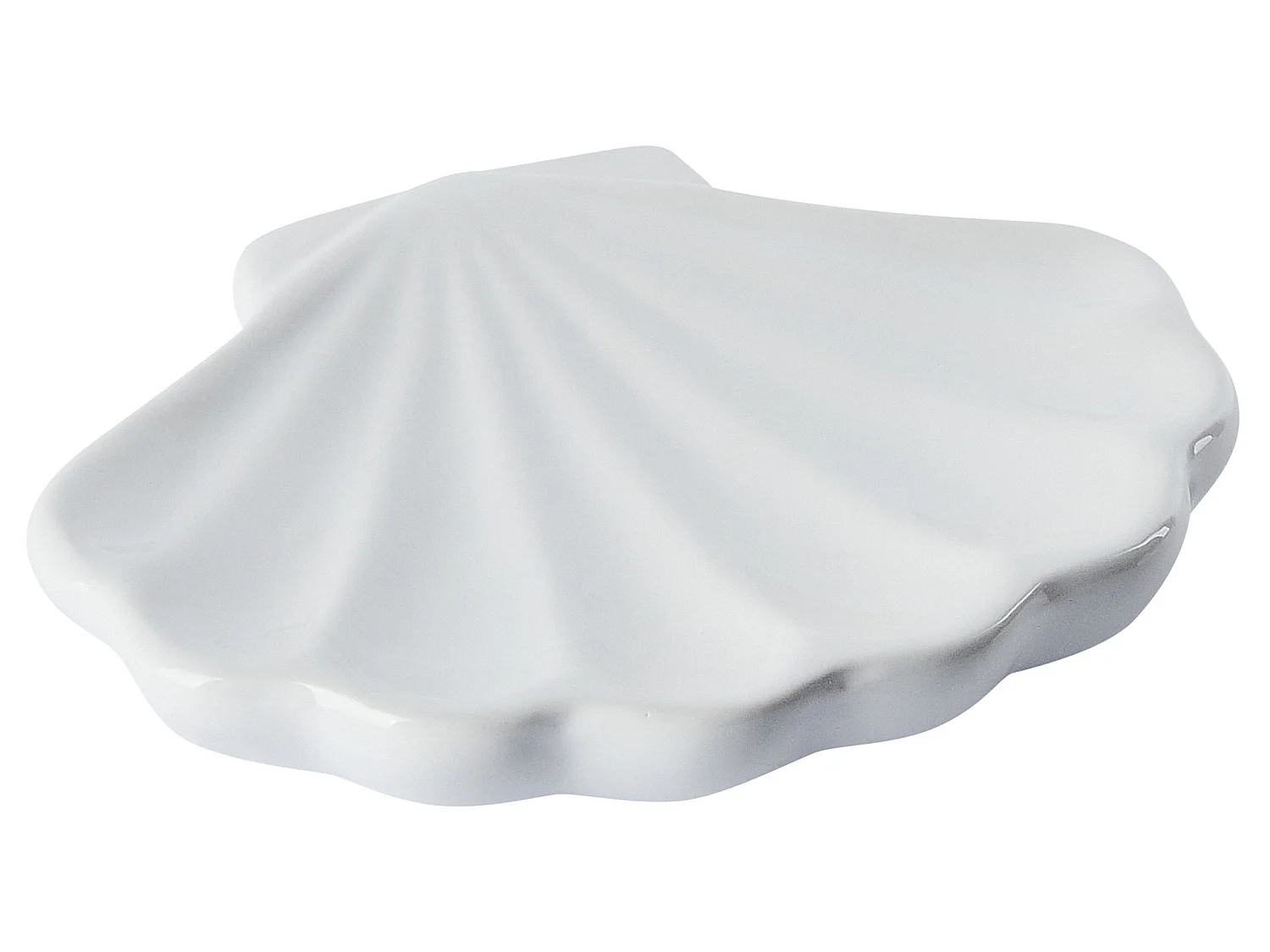 Conjunto de 3 accesorios de baño SHELL Cerámica Blanco