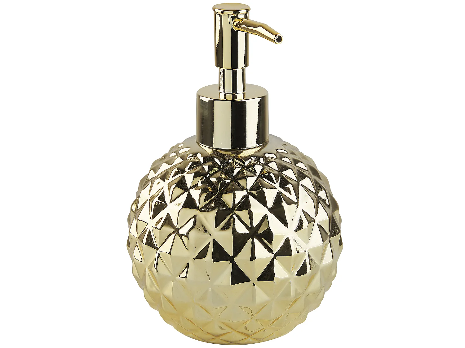 Lot de 3 accessoires de salle de bains en céramique dorée ANACO