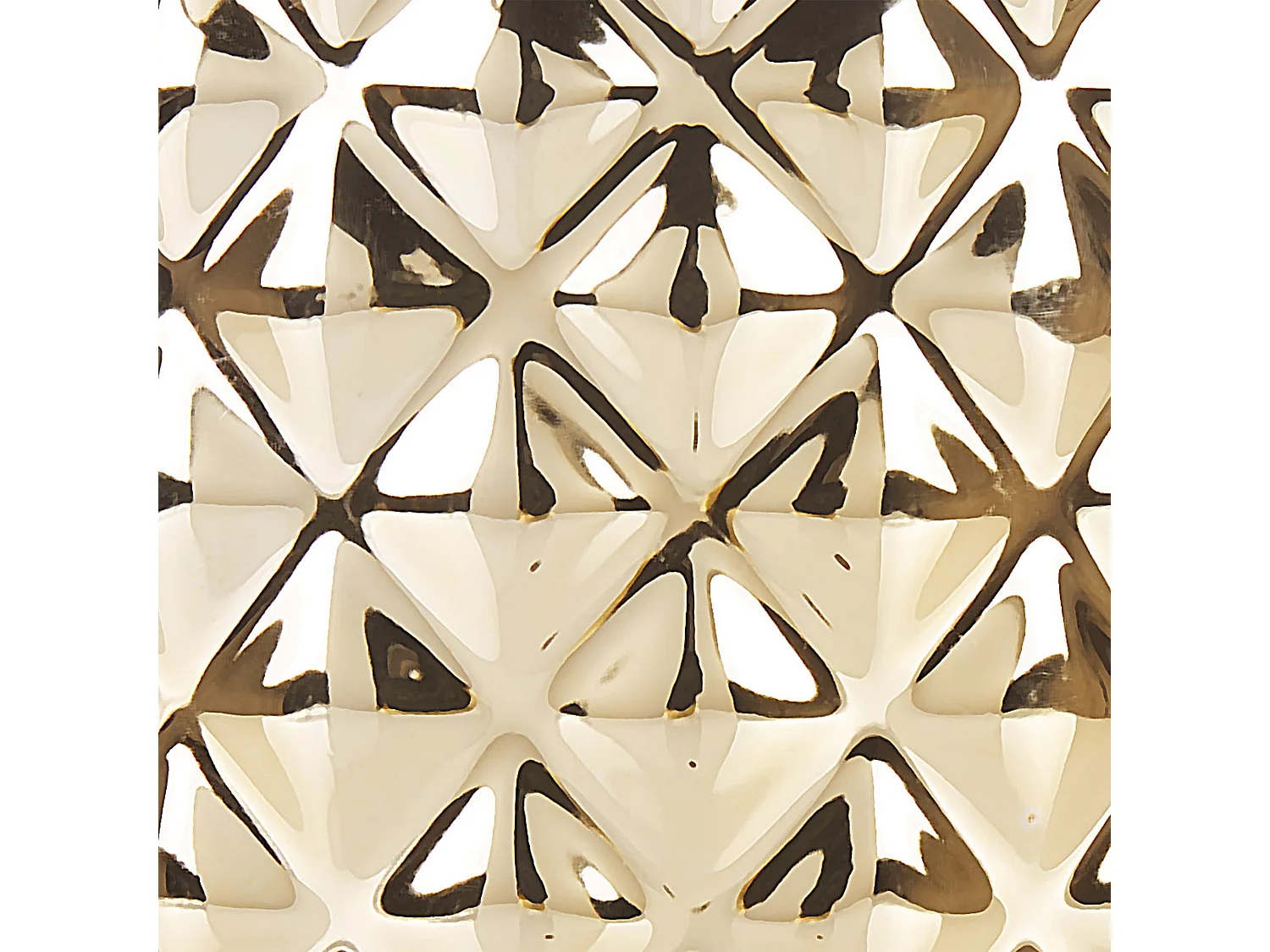 Lot de 3 accessoires de salle de bains en céramique dorée ANACO