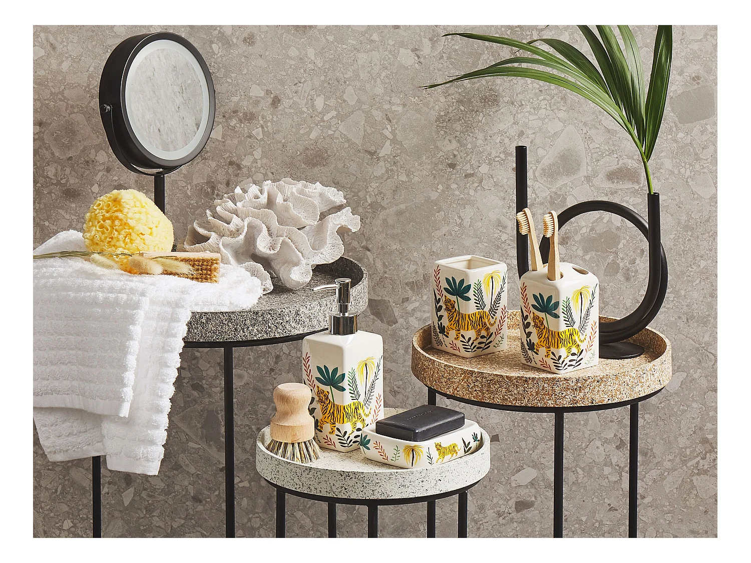 4-delige badkameraccessoireset CODAZZI Keramiek Multicolor