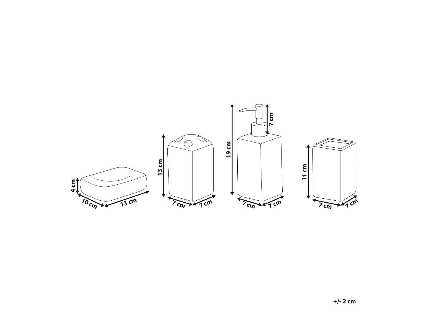 4-delige badkameraccessoireset CODAZZI Keramiek Multicolor