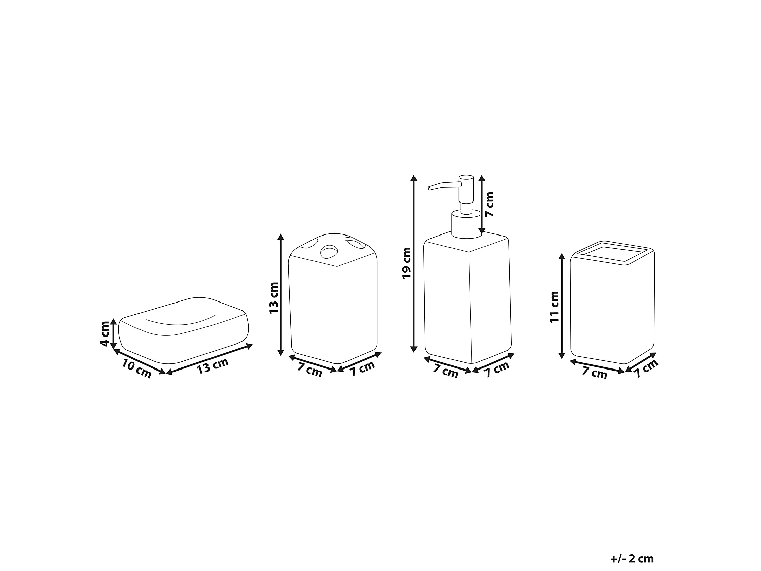 Set de 4 accessoires de salle de bain CODAZZI Céramique Multicolore