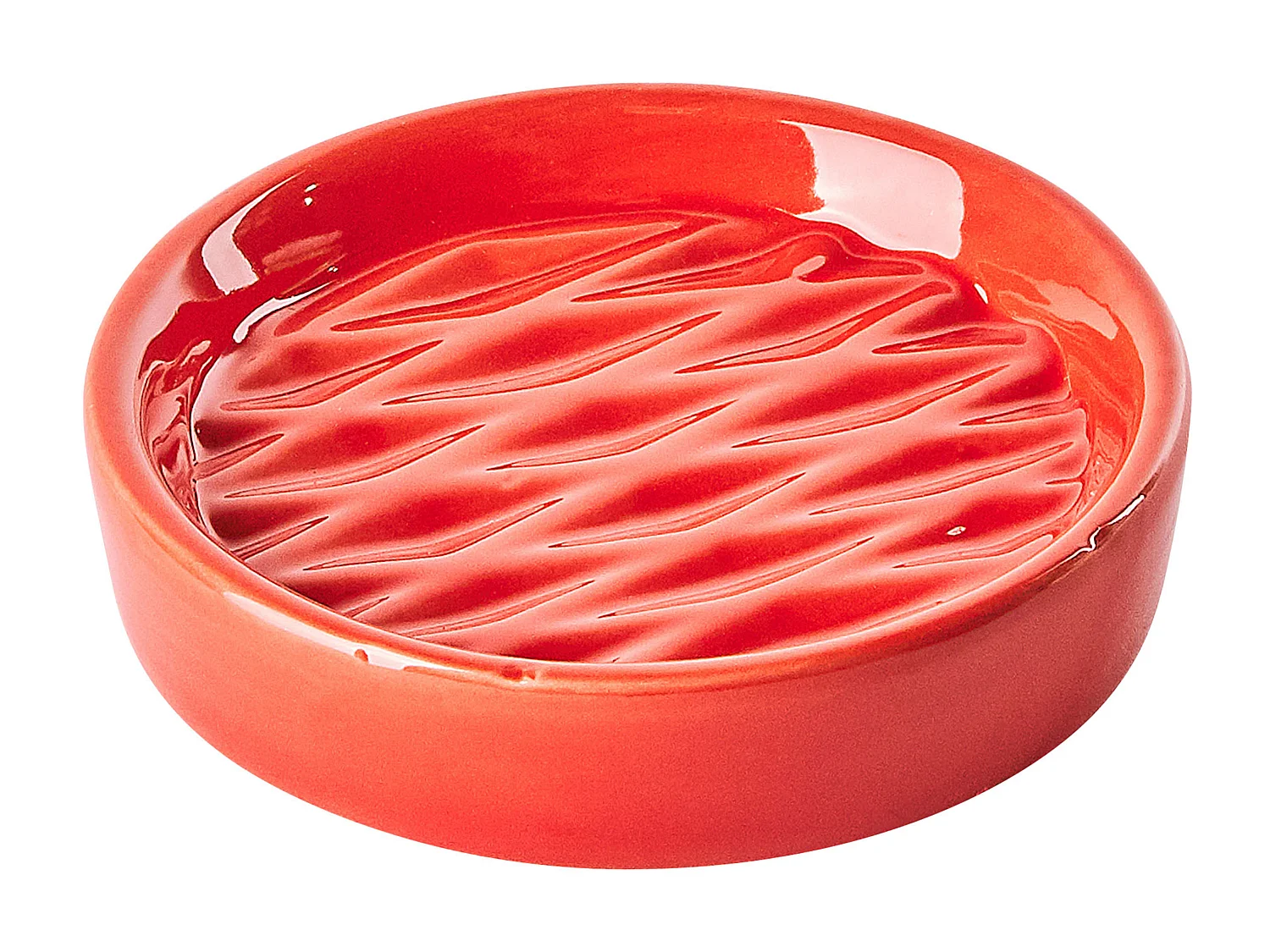 Conjunto de 3 accesorios de baño BELEM Cerámica Rojo