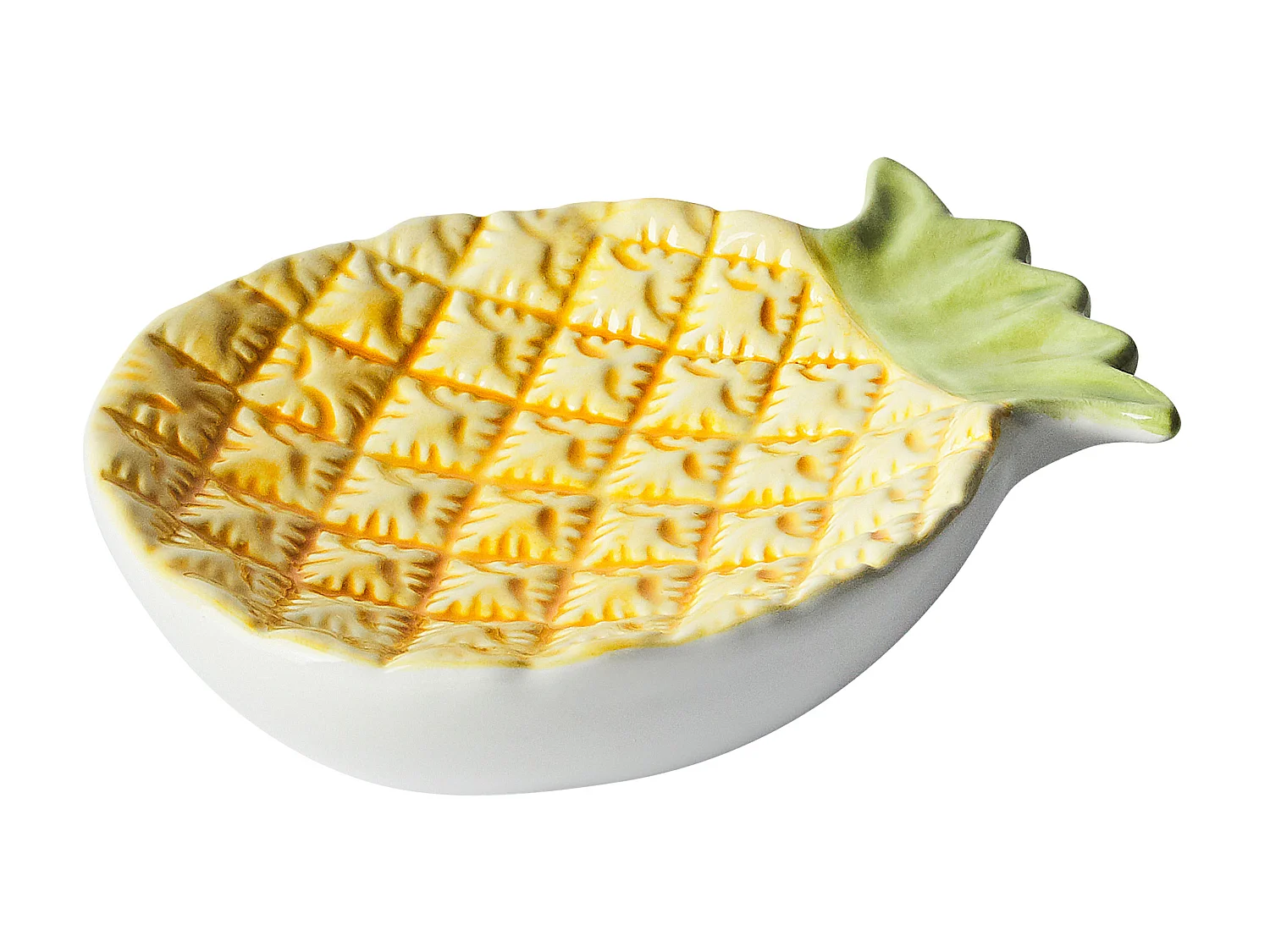 Badezimmer Set gelb 4-teilig aus Naturstein Dolomit Ananasmotiv Maicao