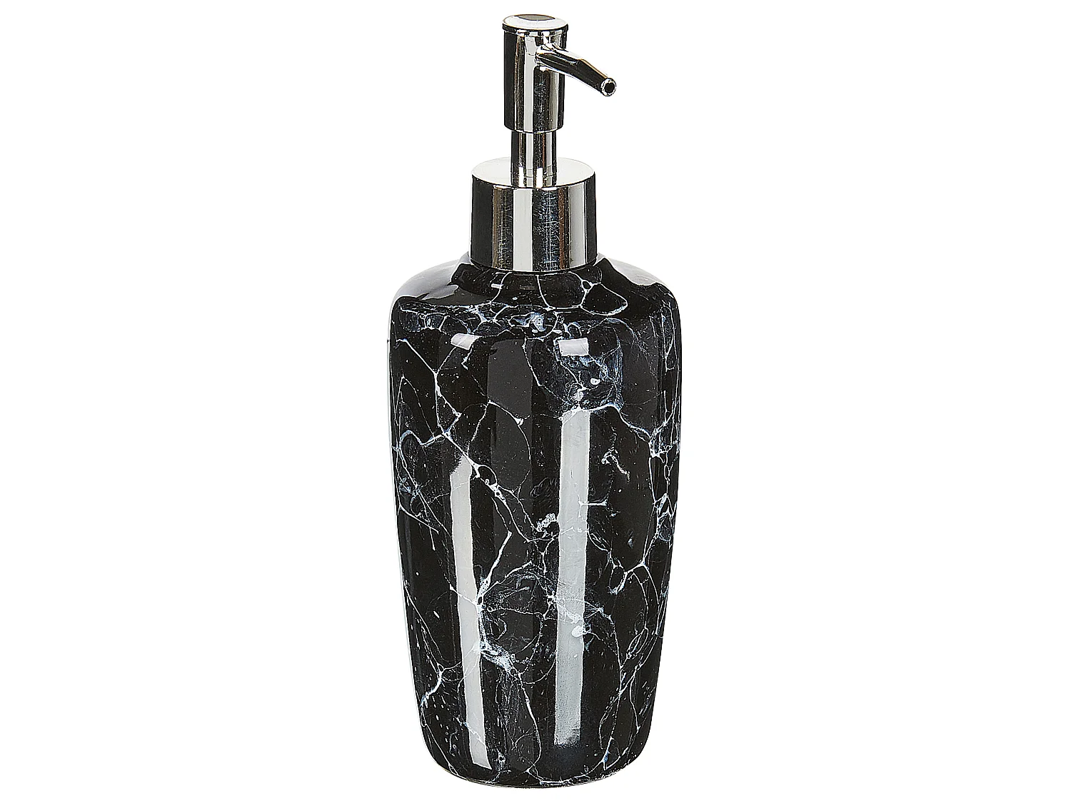 Badezimmer Set schwarz 6-teilig Naturstein Dolomit mit Terrazzo Optik Palmilla