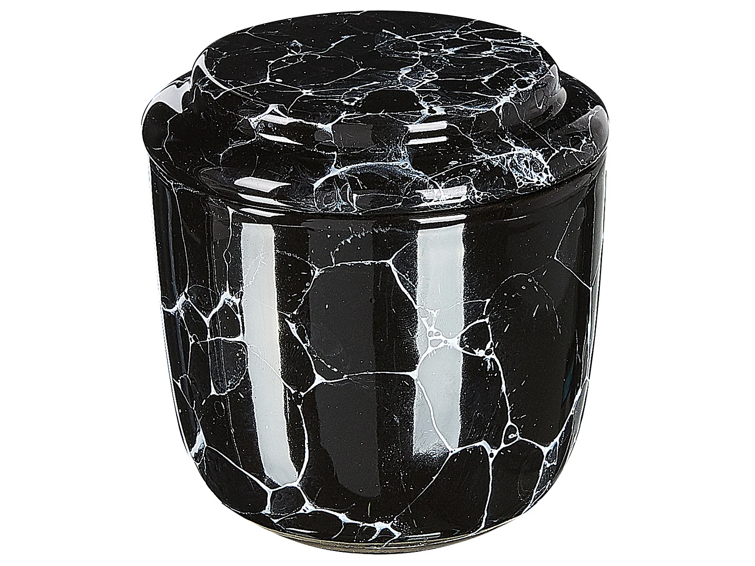 Badezimmer Set schwarz 6-teilig Naturstein Dolomit mit Terrazzo Optik Palmilla