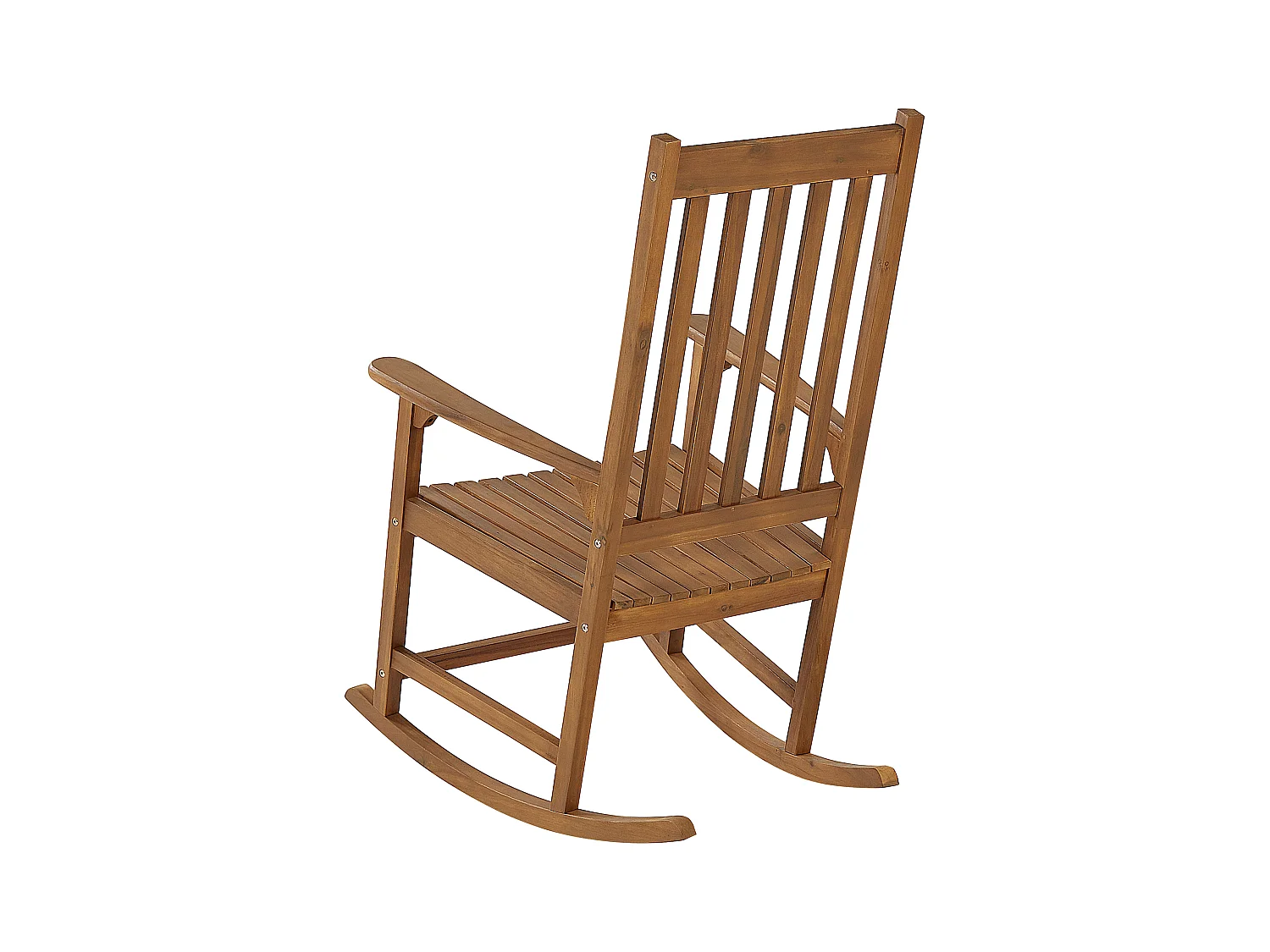 Schaukelstuhl Akazienholz heller Holzfarbton rustikal Indoor und Outdoor Bojano