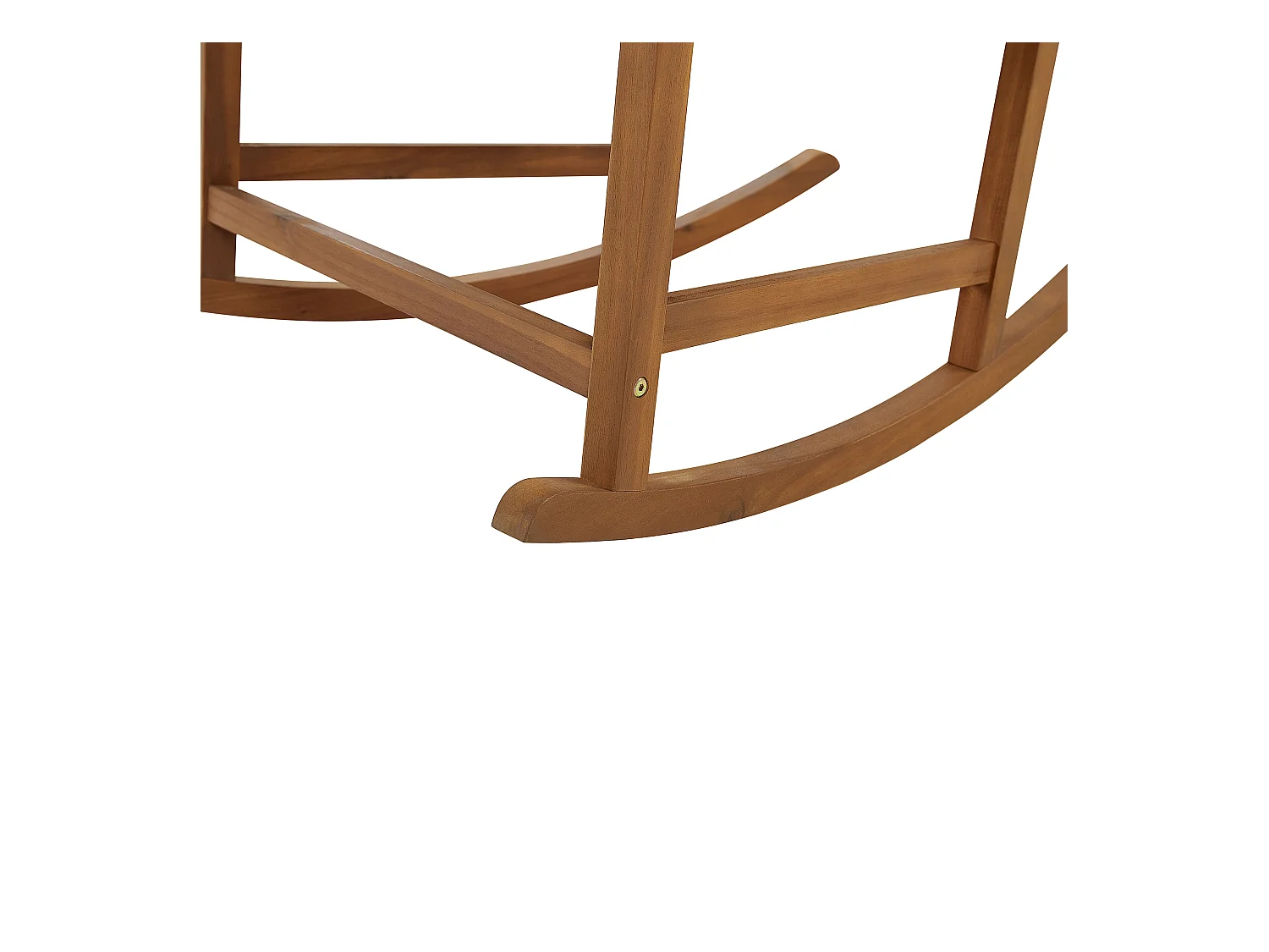 Schaukelstuhl Akazienholz heller Holzfarbton rustikal Indoor und Outdoor Bojano