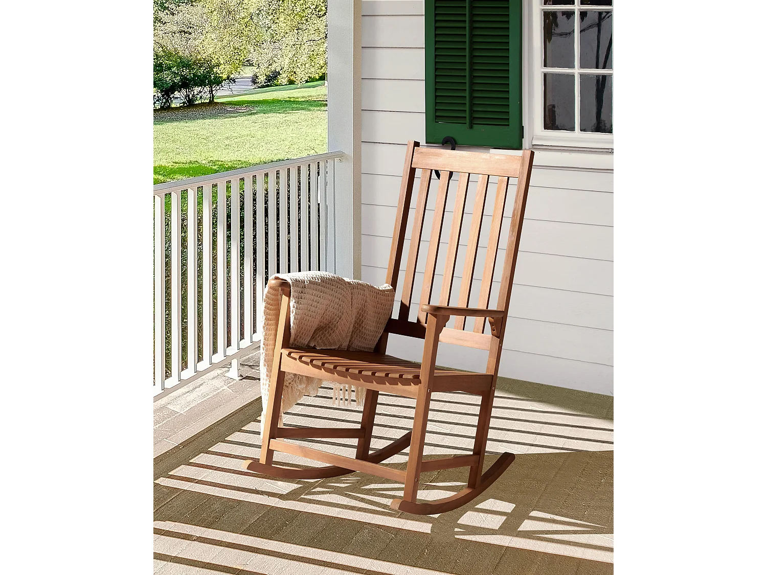 Fauteuil à bascule BOJANO Acacia Marron