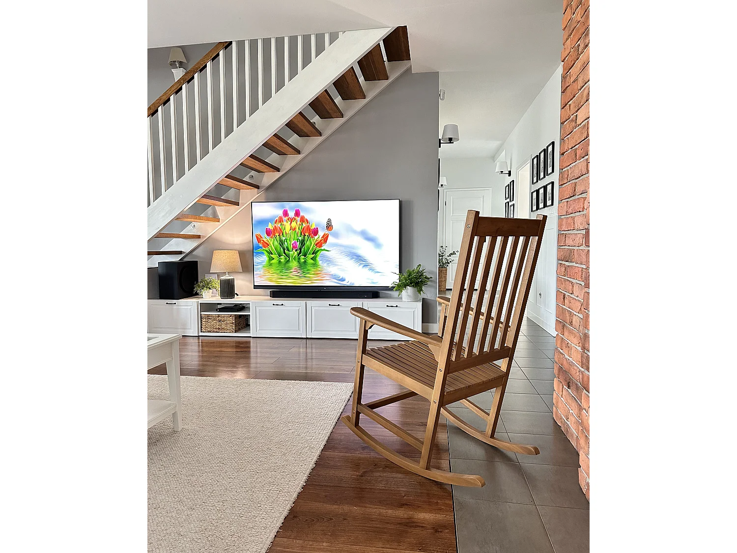 Fauteuil à bascule BOJANO Acacia Marron