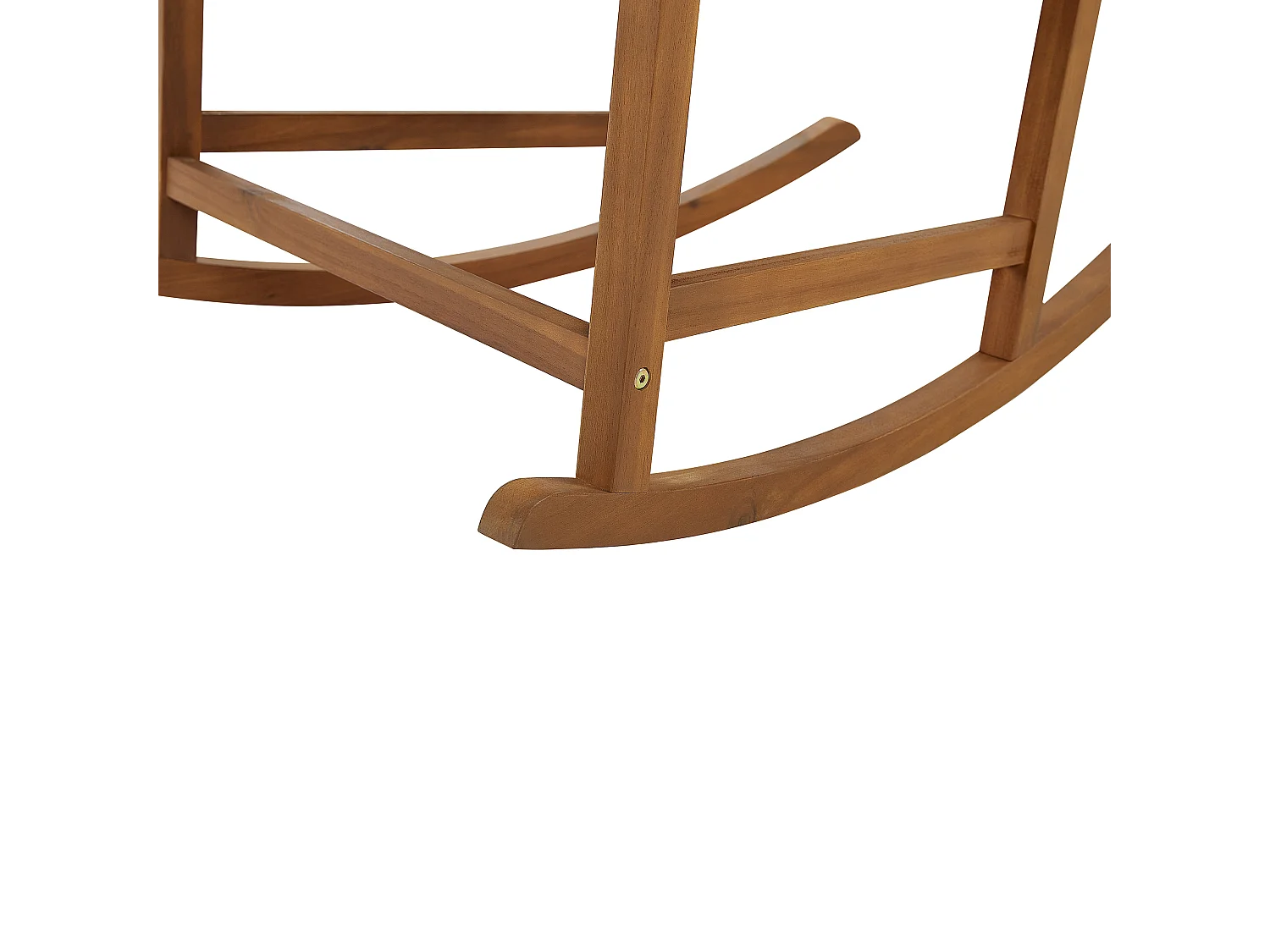 Schaukelstuhl Akazienholz heller Holzfarbton rustikal Indoor und Outdoor Bojano